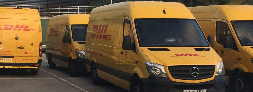 image of DHL vans