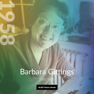 Picture of Barbara Gittings smiling 
