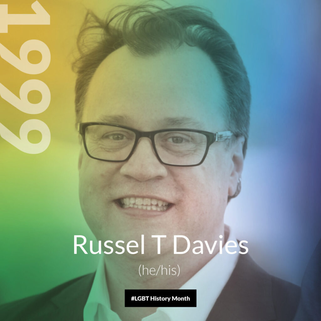 Picture of Russel T Davies smiling LGBT+ History month